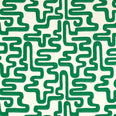 Meander Fabric / Emerald / Aquamarine