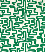 Meander Fabric / Emerald / Aquamarine - Just Fabrics