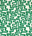 Meander Fabric / Emerald / Aquamarine - Just Fabrics