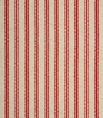 JF Linen Ticking Fabric / Red - Just Fabrics