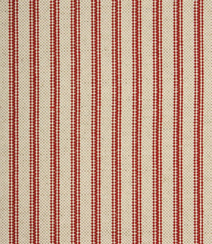 JF Linen Ticking Fabric / Red