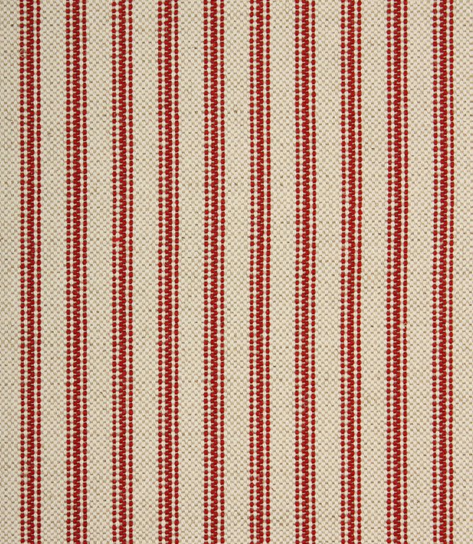 JF Linen Ticking Fabric / Red - Just Fabrics