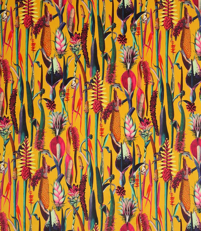 Exotic Velvet Fabric / Ochre - Just Fabrics