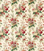 Lakeland Paradis Velvet Fabric / Carmine / Geolu - Just Fabrics