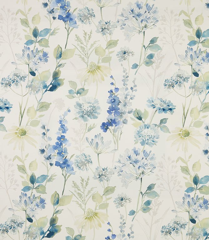 Wild Garden Cotton Fabric / Cornflower - Just Fabrics