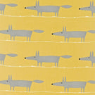 Mr Fox Fabric / Sunflower / Gull / Chalk - Just Fabrics