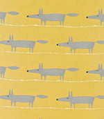 Mr Fox Fabric / Sunflower / Gull / Chalk - Just Fabrics