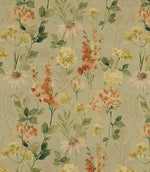 Wild Garden Linen Fabric / Sage - Just Fabrics