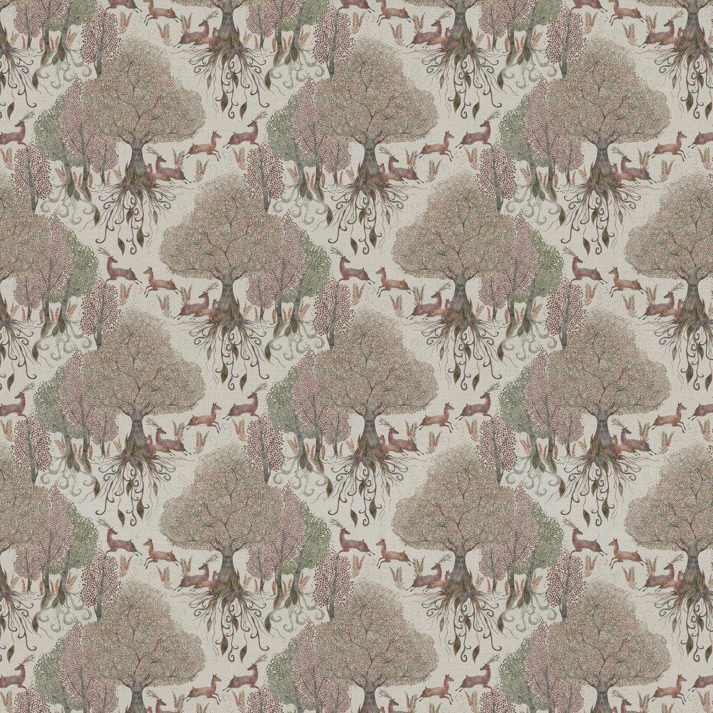 Willow Woods Fabric / Stone - Just Fabrics