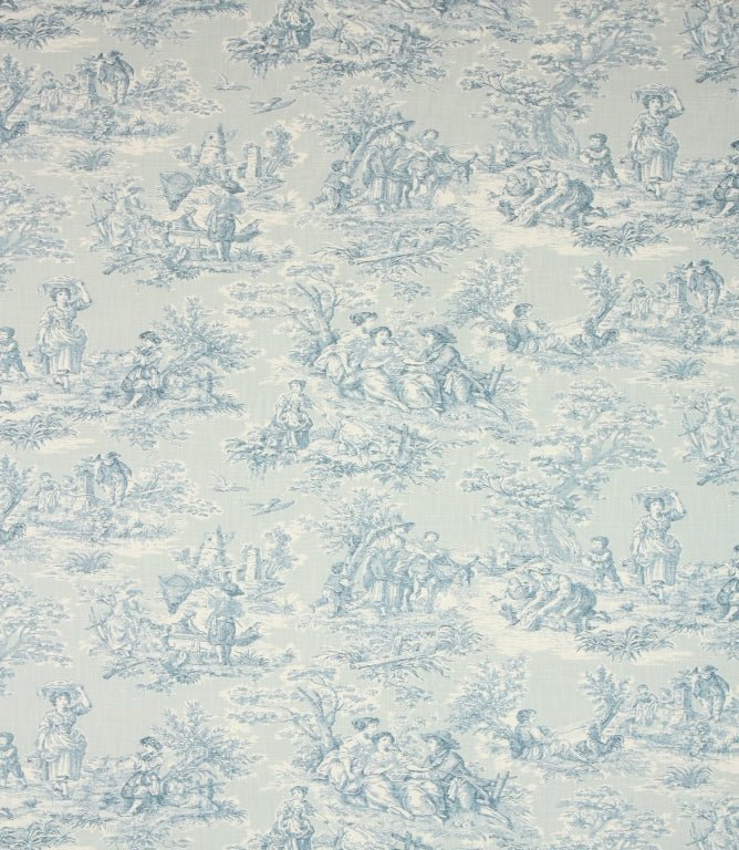 Esme Toile Fabric / Wedgewood - Just Fabrics