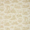 French Toile Fabric / Soft Gold