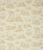 French Toile Fabric / Soft Gold - Just Fabrics