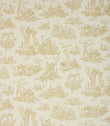 French Toile Fabric / Soft Gold - Just Fabrics