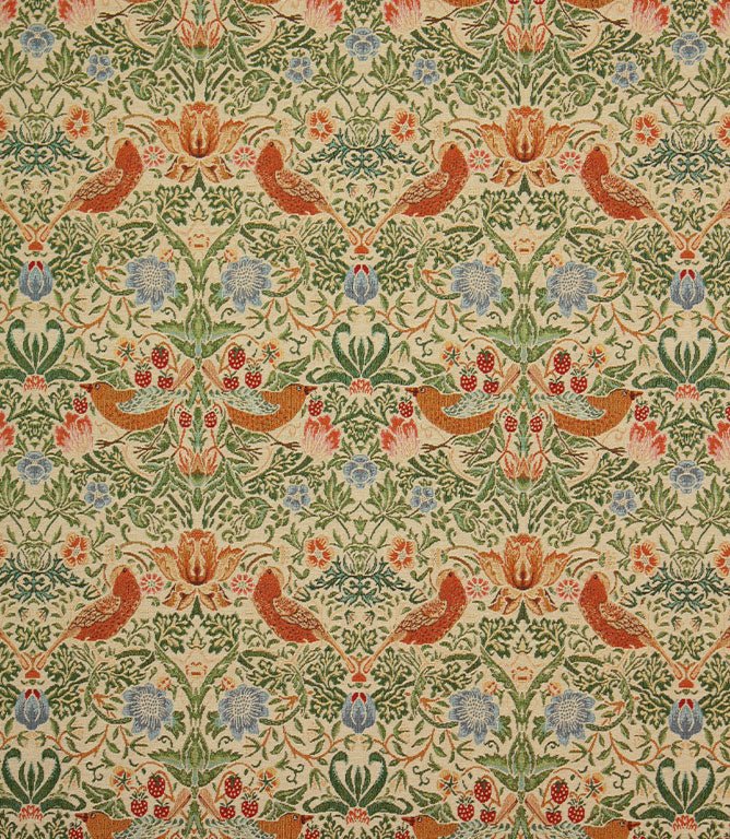 Strawberry Thief Tapestry Fabric / Natural - Just Fabrics