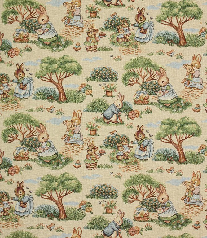 Peter Rabbit Picnic Fabric / Multi - Just Fabrics