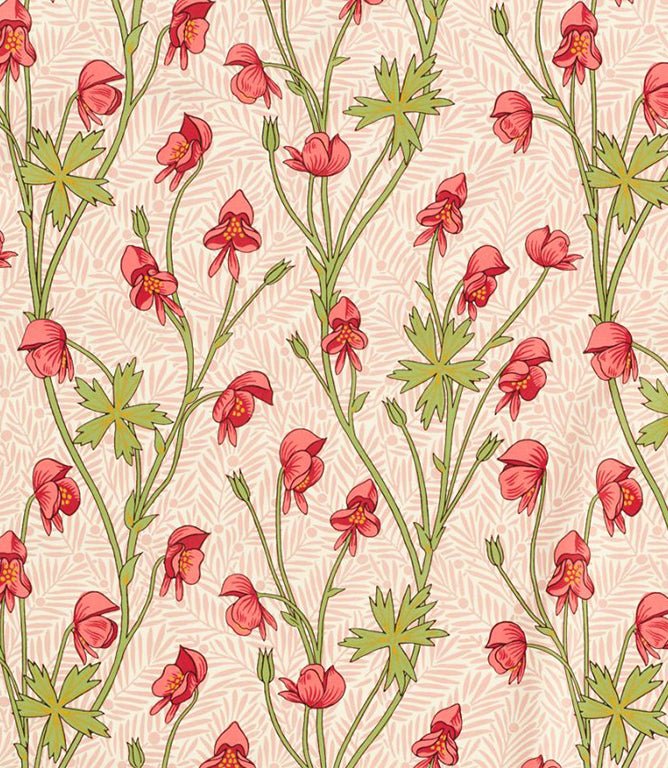 Monkshood Fabric / Rhubarb - Just Fabrics