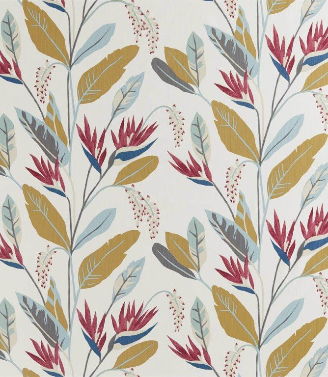 Llenya Fabric / Cerise / Harbour / Saffron - Just Fabrics