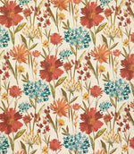 Fleur FR Upholstery Fabric / Ruby - Just Fabrics