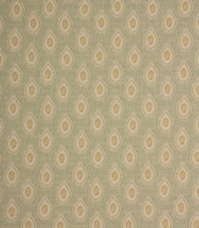 Evie Fabric / Soft Gold / Apple Green - Just Fabrics