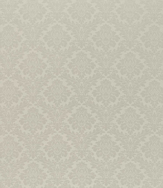 Lymington Damask Fabric / Silver - Just Fabrics