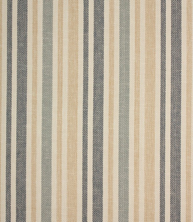 Bourton Stripe Fabric / Indigo - Just Fabrics