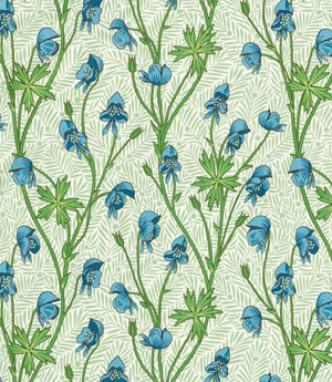 Monkshood Fabric / Cobalt / Goblin Green