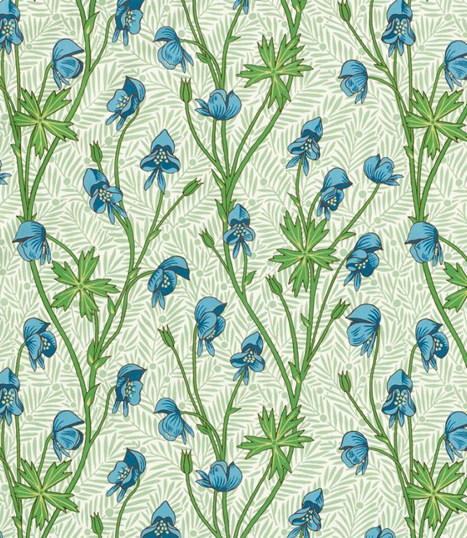 Monkshood Fabric / Cobalt / Goblin Green - Just Fabrics