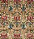 Woodchester Fabric / Indigo / Terracotta - Just Fabrics