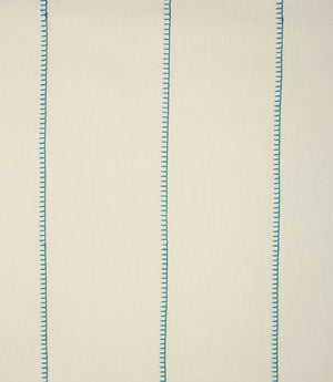 Stitched Up Fabric / Ivory / Teal