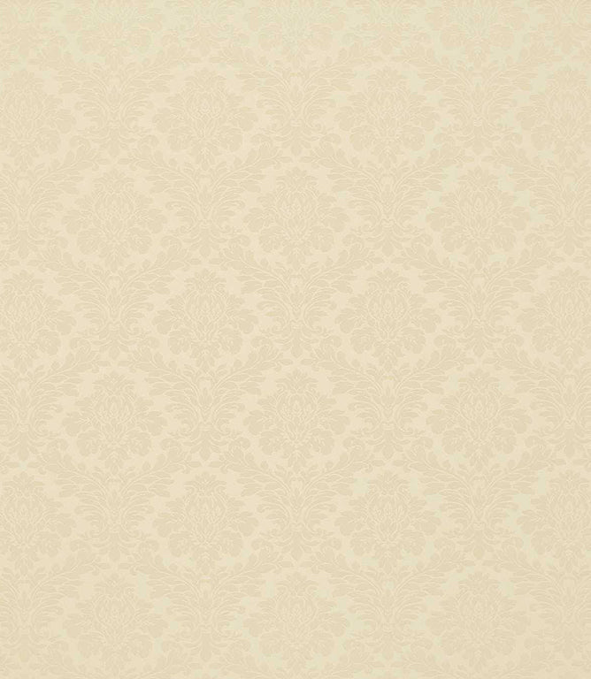 Lymington Damask Fabric / White Clay - Just Fabrics