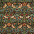 Strawberry Thief Tapestry Fabric / Black