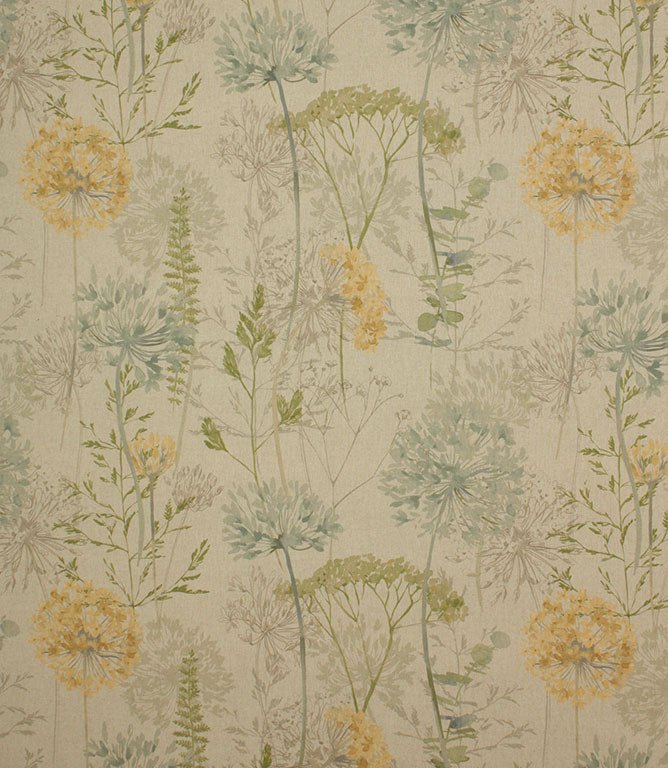 Country Journal Linen Fabric / Duck Egg - Just Fabrics