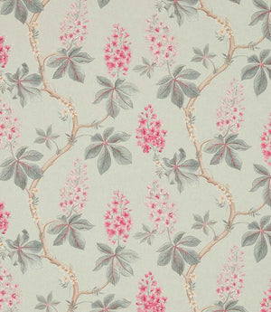 Chestnut Tree Fabric / Seaspray / Peony