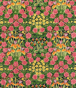 Campanula Velvet Fabric / Sunburst / Ebony - Just Fabrics