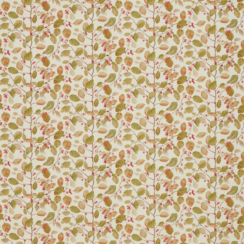 Woodland Berries Fabric / Rosehip / Moss - Just Fabrics