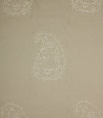 Kashmir Fabric / Grey / Ivory - Just Fabrics