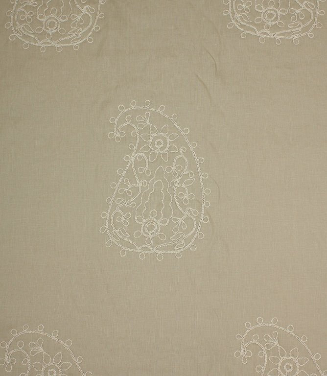 Kashmir Fabric / Grey / Ivory - Just Fabrics