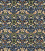 Strawberry Thief Fabric / Indigo / Mineral - Just Fabrics