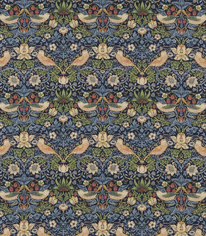Strawberry Thief Fabric / Indigo / Mineral