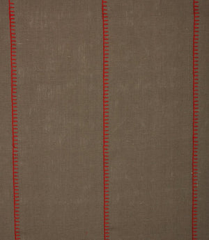 Stitched Up Fabric / Slate / Red