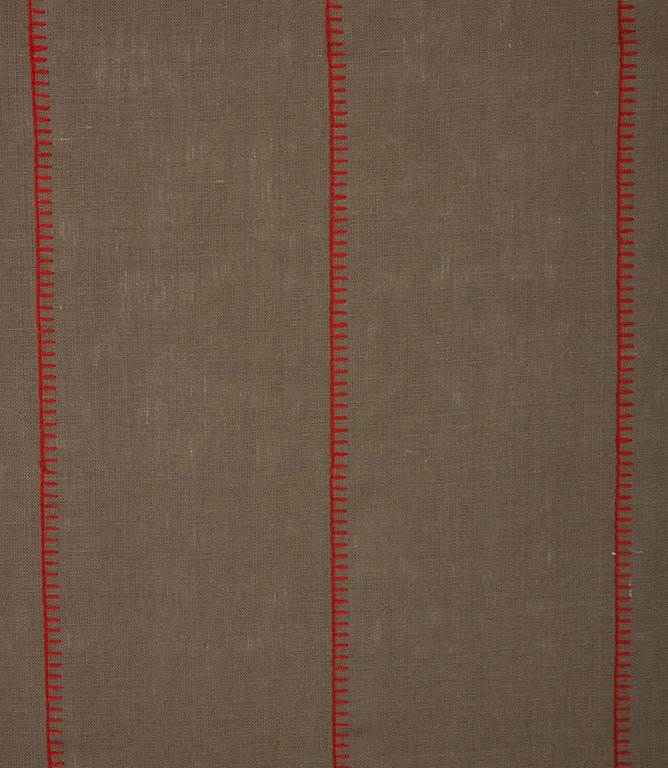 Stitched Up Fabric / Slate / Red - Just Fabrics