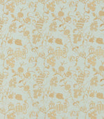 Mydsommer Pickings Fabric / Smog Blue / Lame Gold - Just Fabrics