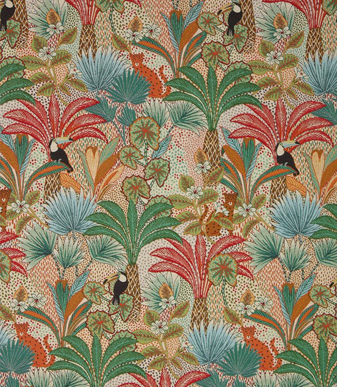 Belize Fabric / Blanc - Just Fabrics