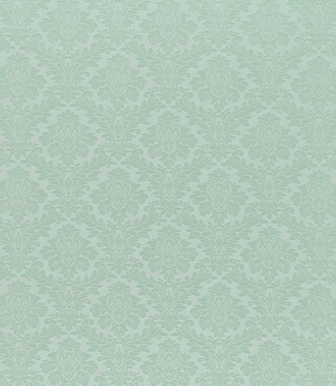 Lymington Damask Fabric / Slate Blue - Just Fabrics