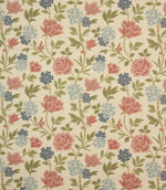 Mia Fabric / Blush / Blue - Just Fabrics