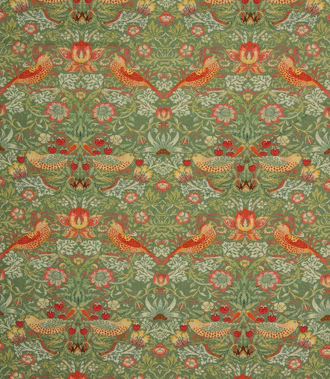 Strawberry Thief Minor Fabric / Sage - Just Fabrics