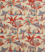 Cheeky Monkey Linen Fabric / Rouge - Just Fabrics