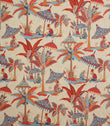 Cheeky Monkey Linen Fabric / Rouge - Just Fabrics