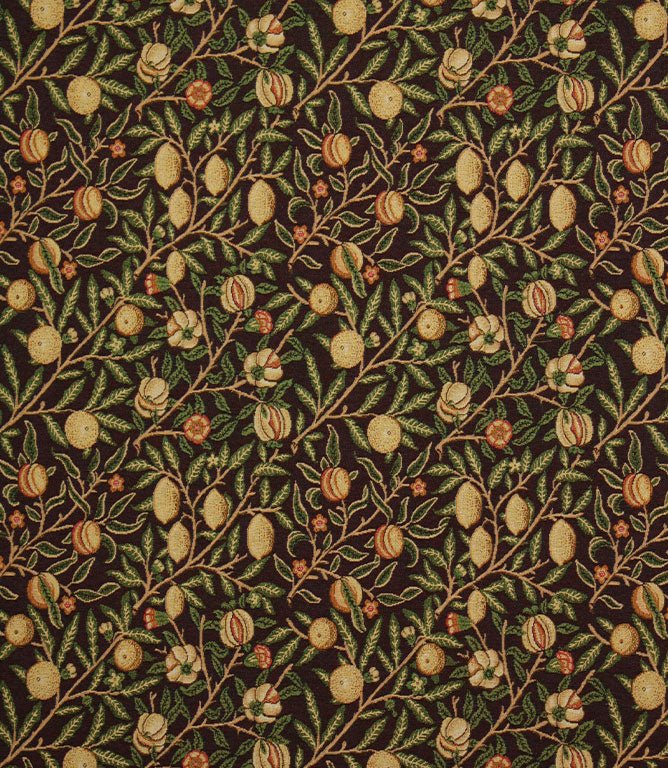 Pomegranate Tapestry Fabric / Ebony - Just Fabrics