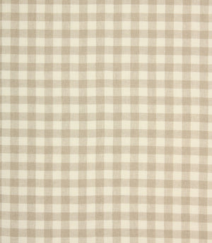 Cotswold Linen Check Fabric / Natural - Just Fabrics